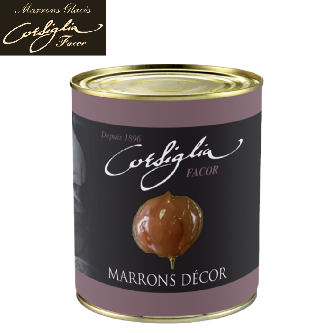 Corsiglia Small Decorative Whole Candied Chestnuts in Syrup 12/14g (650g)