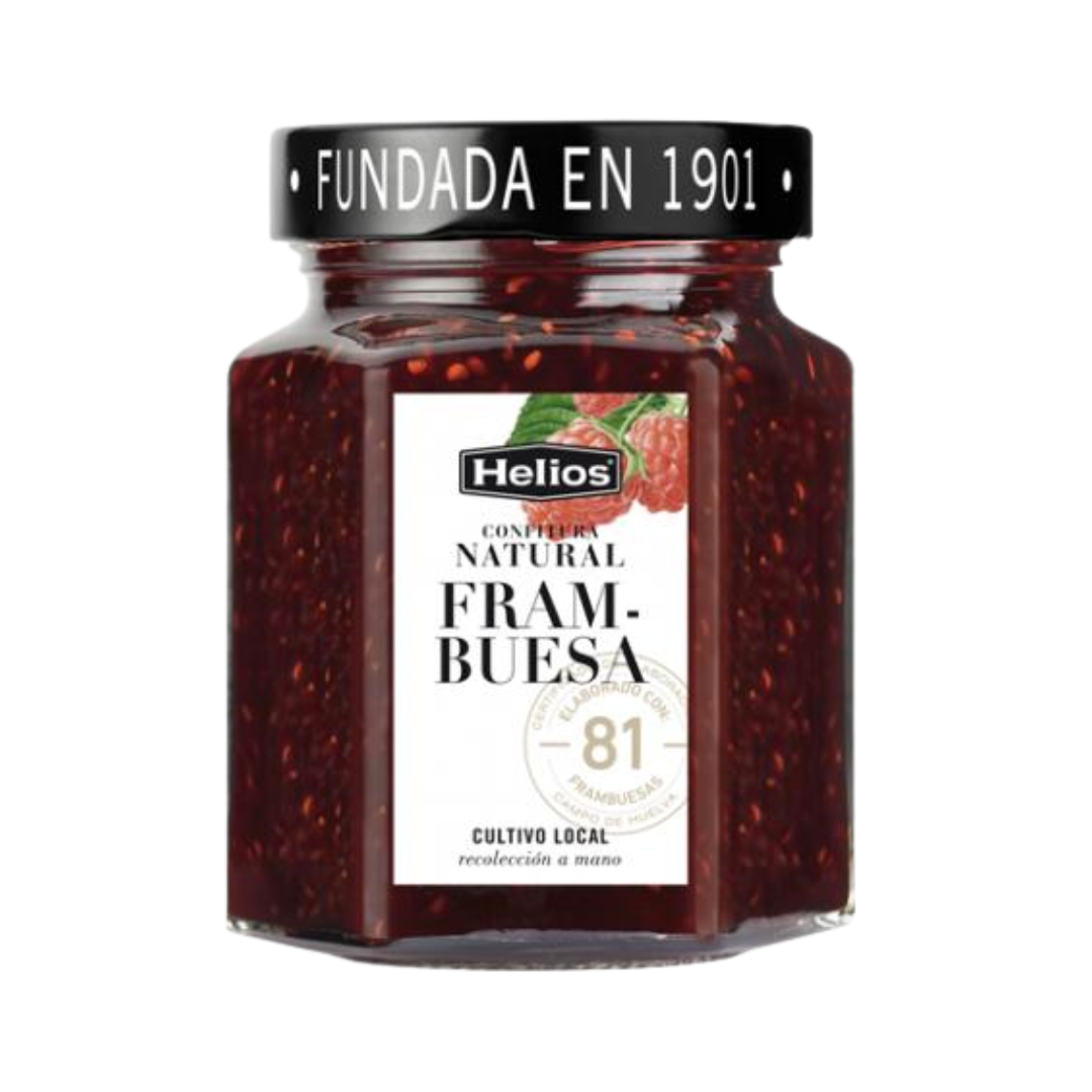 Helios Raspberry Natural Extra Jam Hexagon Jar (6 x 330g)