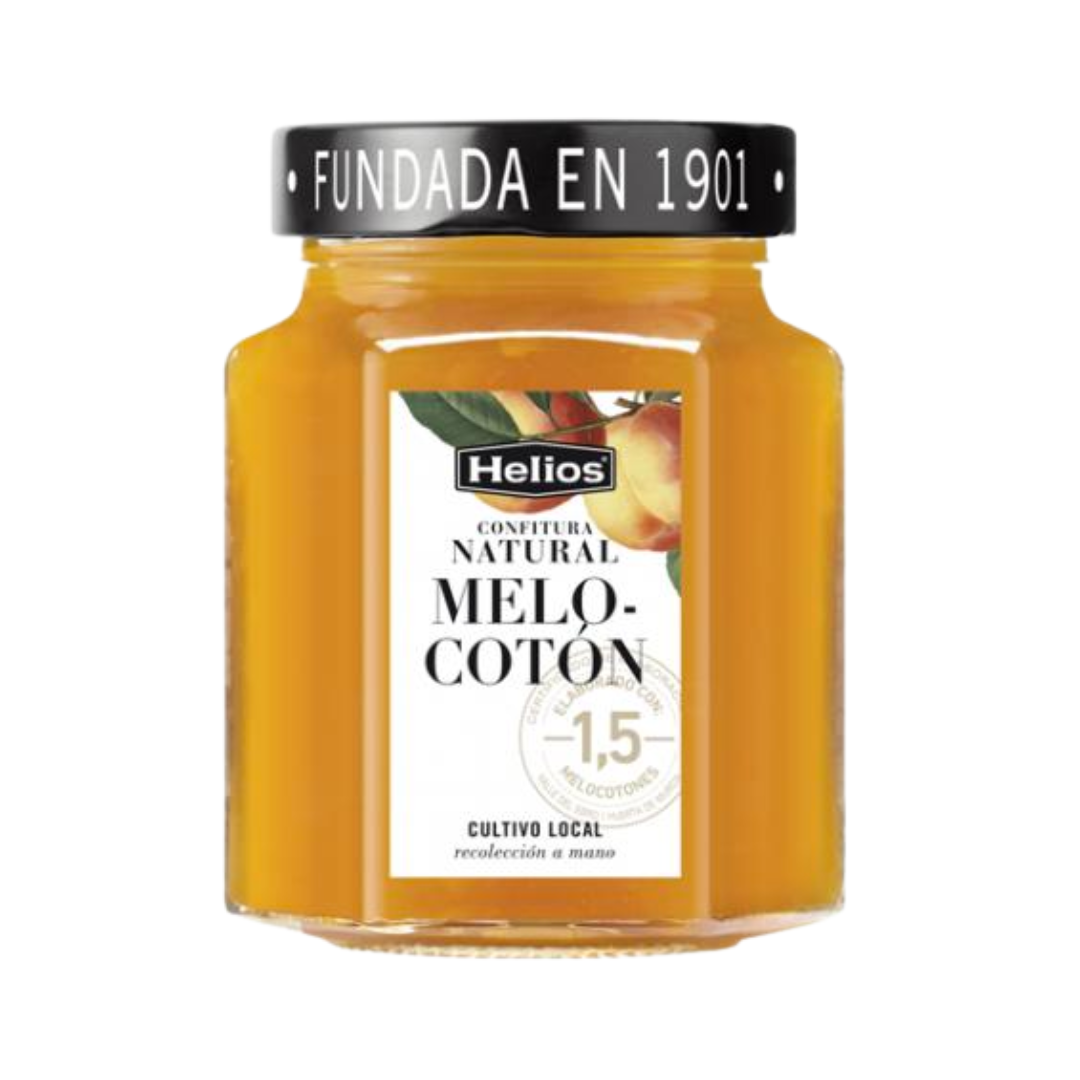 Helios Peach Natural Extra Jam Hexagon Jar (6 x 330g)