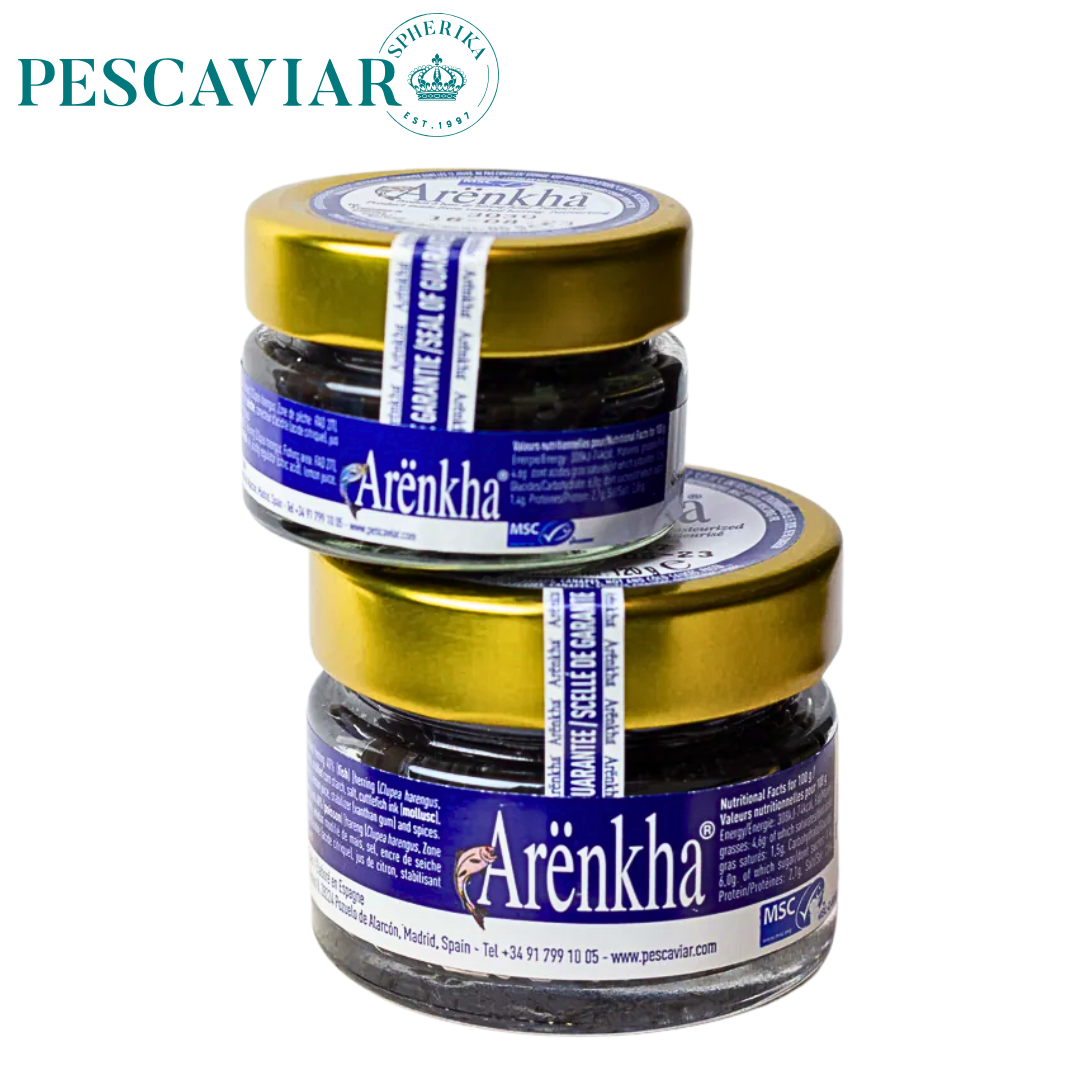 Arenkha smoked herring roe/spheres by Pescaviar caviar alternative (avruga)