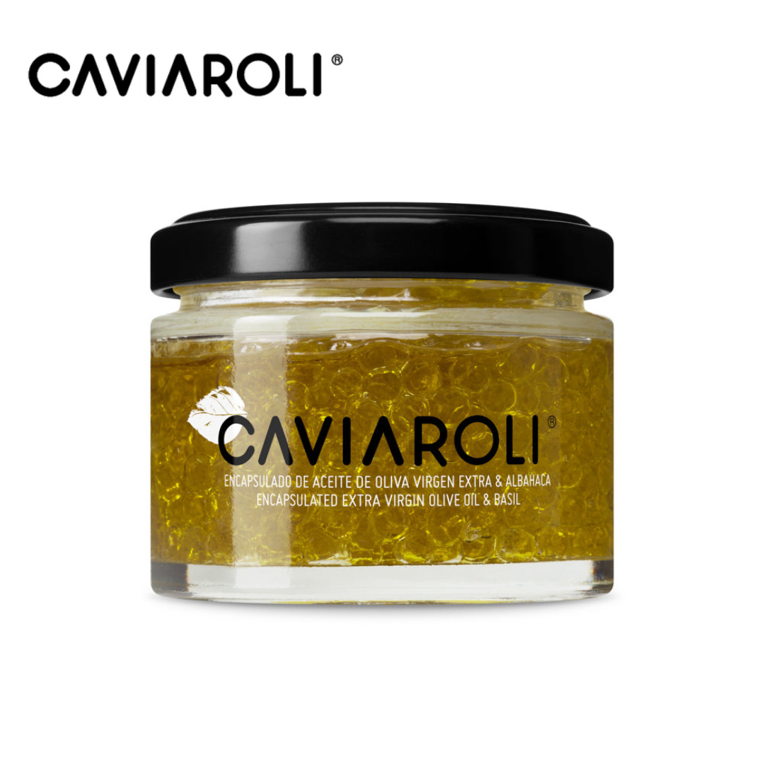 Caviaroli Encapsulated Extra Virgin Olive Oil with Basil (Pearls) 50g