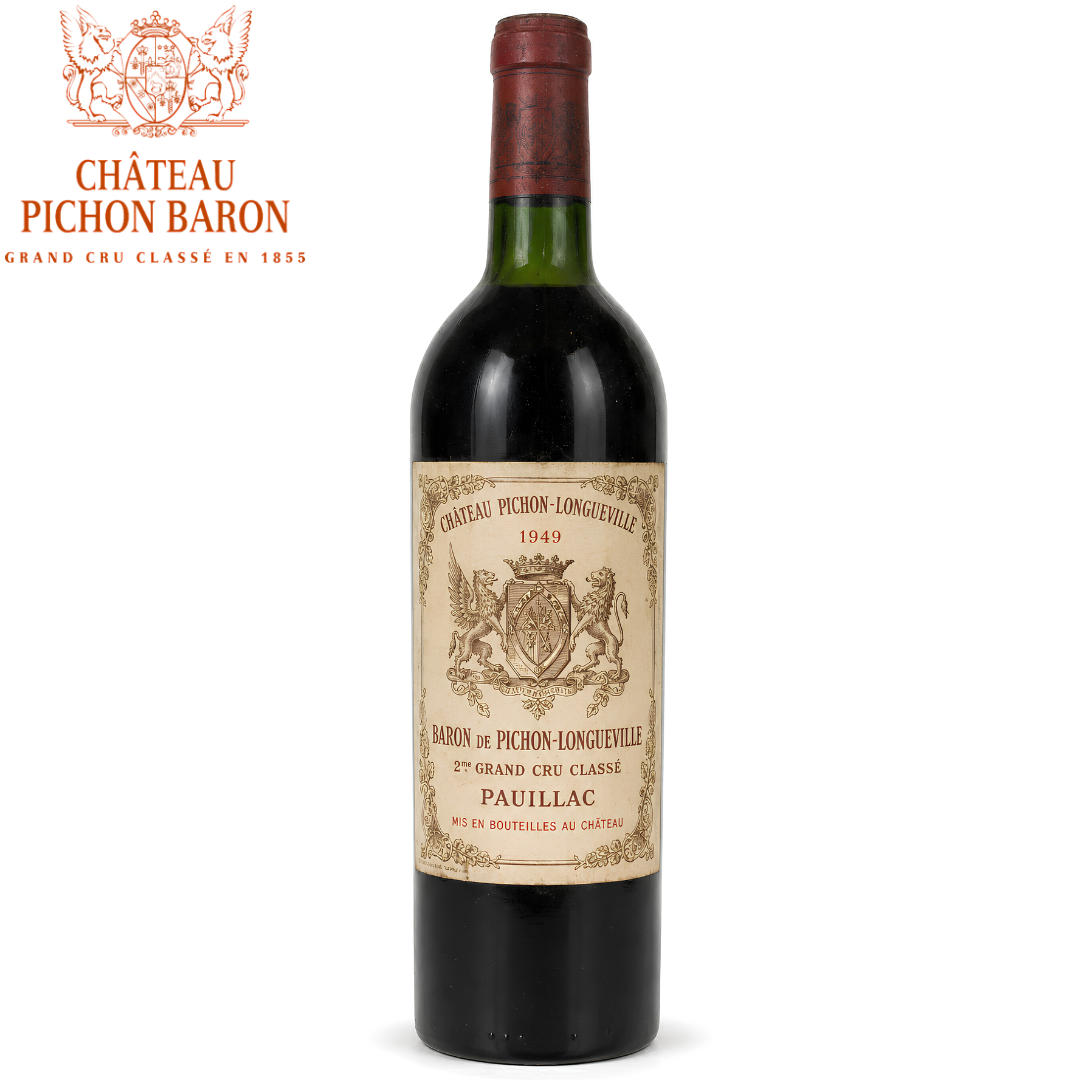 Château Longueville au Baron de Pichon-Longueville 1949 historic Pauillac wine bottle
