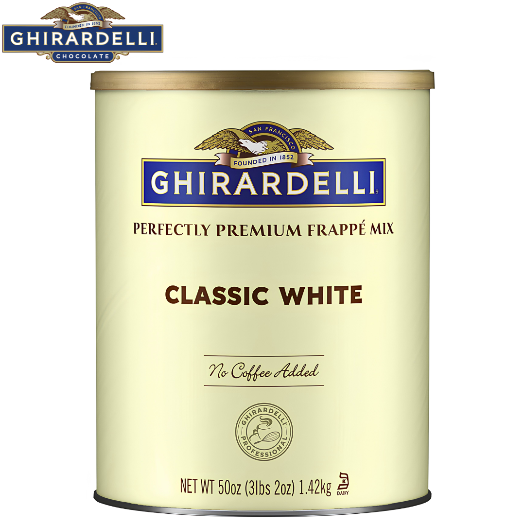 Ghirardelli Classic White Frappé Mix Professional Beverage Base
