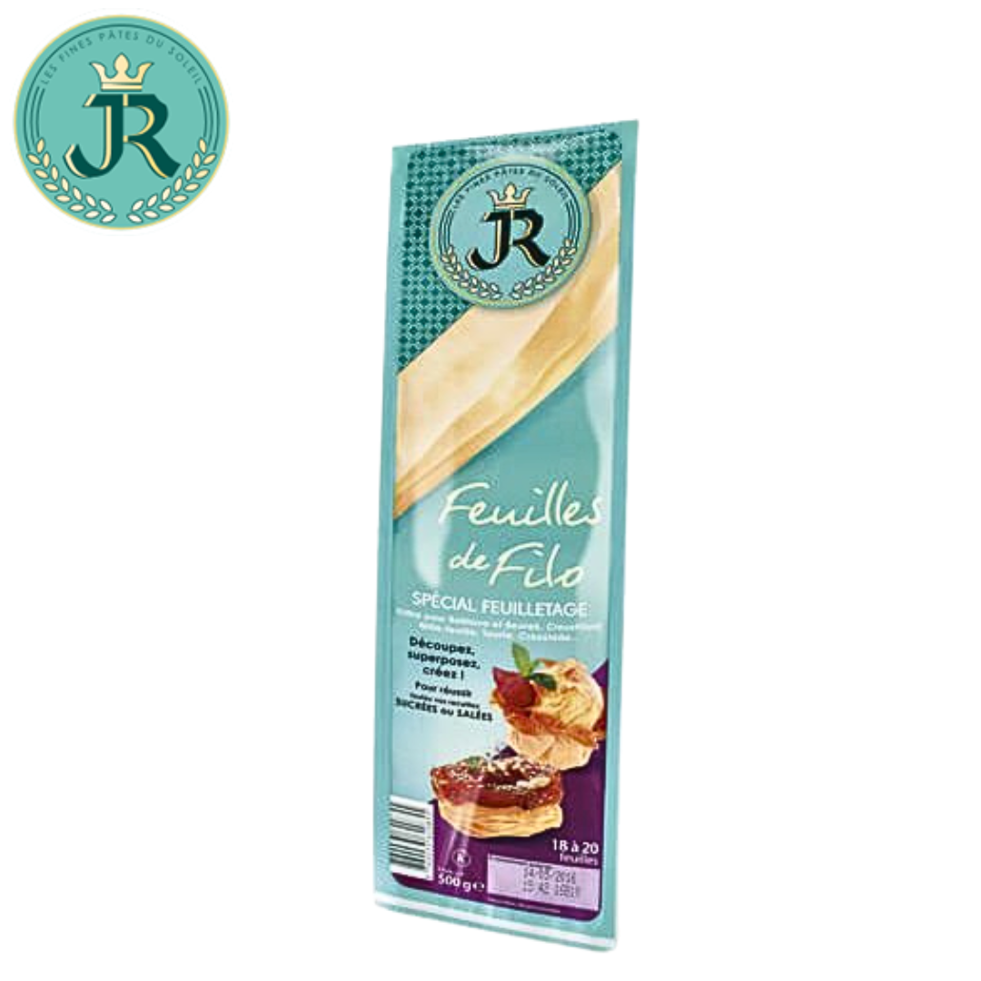 JR Filo Pastry Sheets 500g Sofrabrick Feuilles Filo Special Feuilletage thin filo pastry sheets