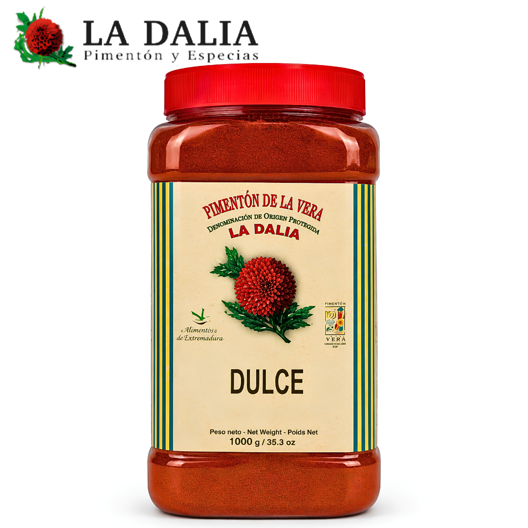La Dalia Pimentón de la Vera DOP Dulce sweet smoked paprika 1kg jar