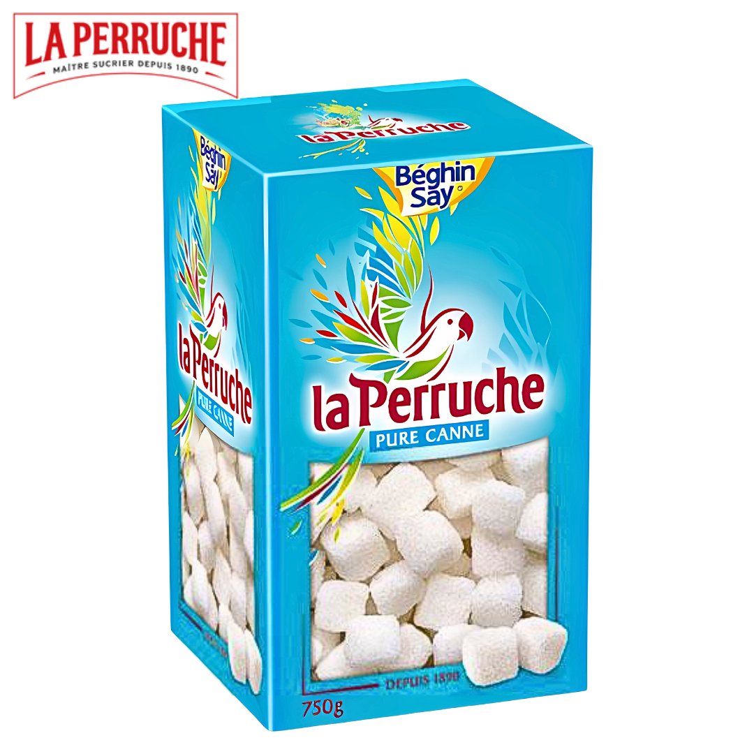 La Perruche white rough-cut sugar cubes 750g box