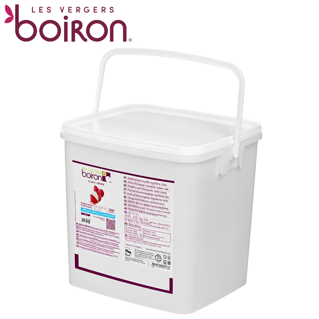 Les vergers Boiron Frozen Lychee Purée Without Added Sugar 10kg