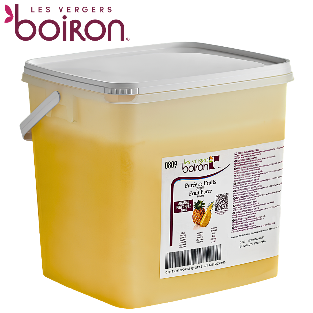 Les vergers Boiron Frozen Pineapple Purée Without Added Sugar 10kg