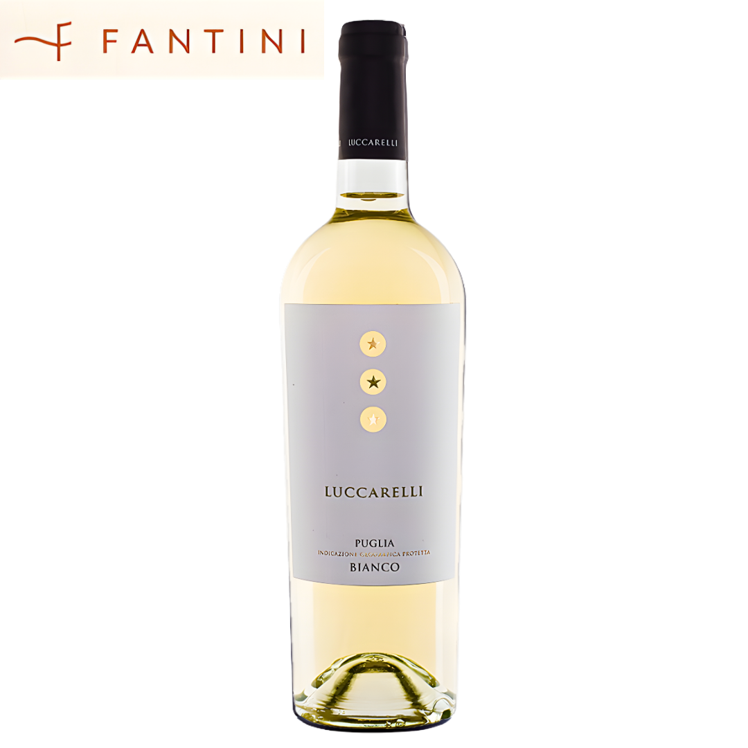 Luccarelli Bianco Puglia IGP Italian white wine bottle from Puglia by Fantini Wines