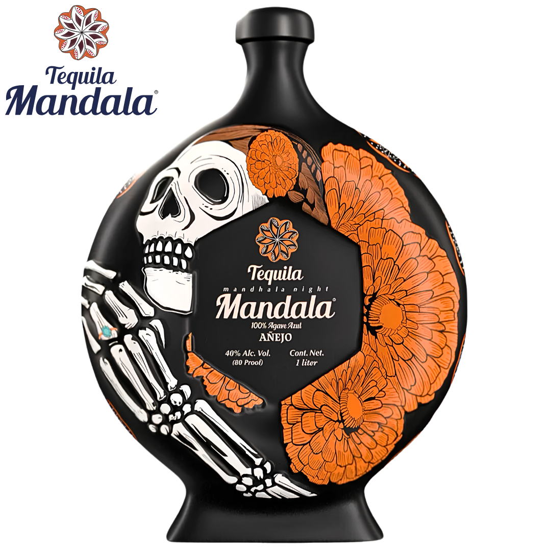 Mandala Día de los Muertos 2025 La Catrina Añejo Tequila 1L