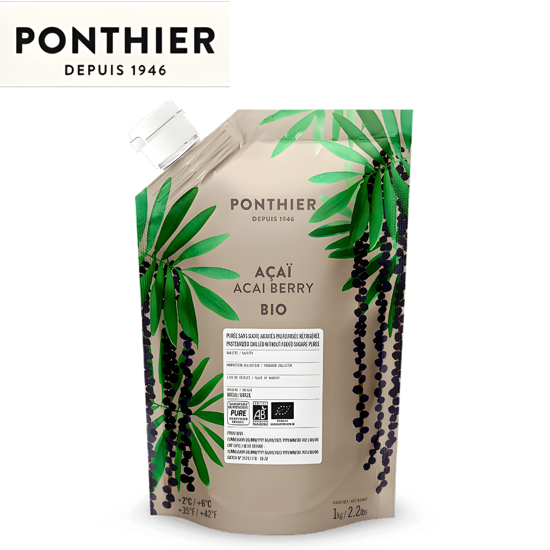 Ponthier organic acai chilled puree professional pouch