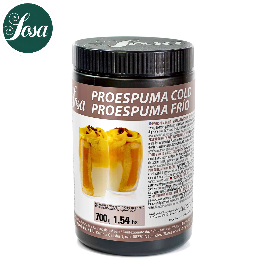 Sosa Ingredients Proespuma Frío cold process foaming agent for professional pastry and gastronomy
