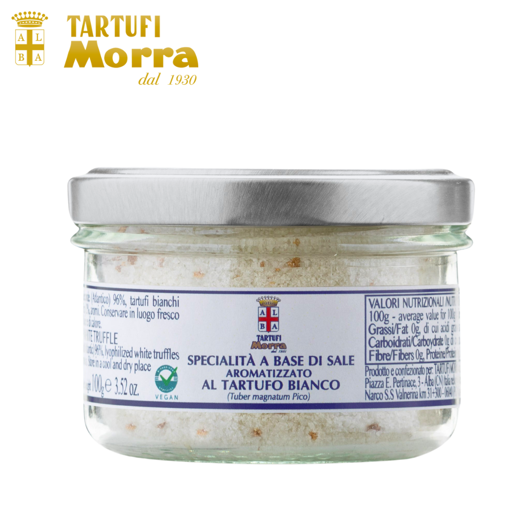 Tartufi Morra white truffle salt jar – 100 g