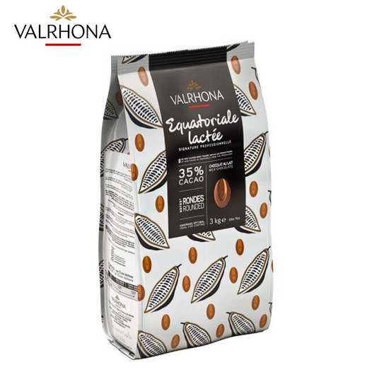 Valrhona Équatoriale Lactée 35% milk chocolate couverture feves 3 kg