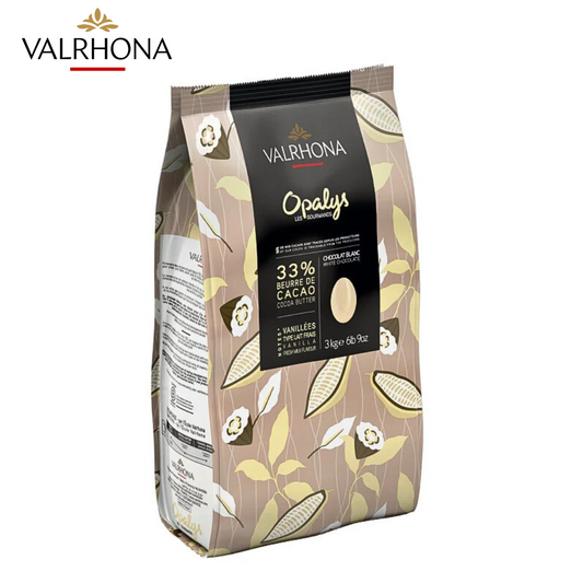 Valrhona Opalys 33% white couverture chocolate feves 3 kg