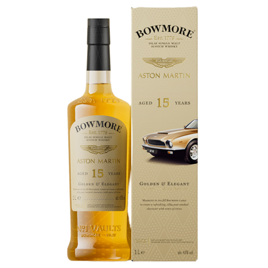 Bowmore 15YO Aston Martin V8 1972 Golden & Elegant (70cl)