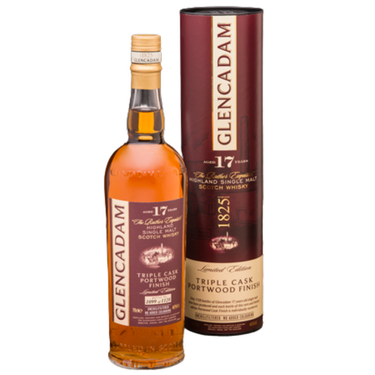 Glencadam 17YO Triple Cask Portwood Finish Highland Single Malt Scotch Whisky (70cl)