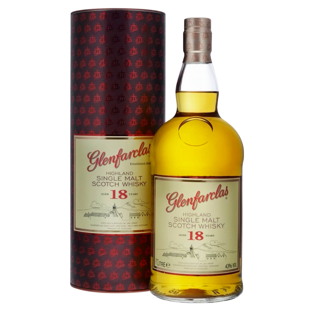 Glenfarclas 18YO Highland Single Malt Scotch Whisky (1L)