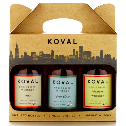 Koval 200ML Whiskey Gift Pack (Rye, Four Grain, Bourbon)