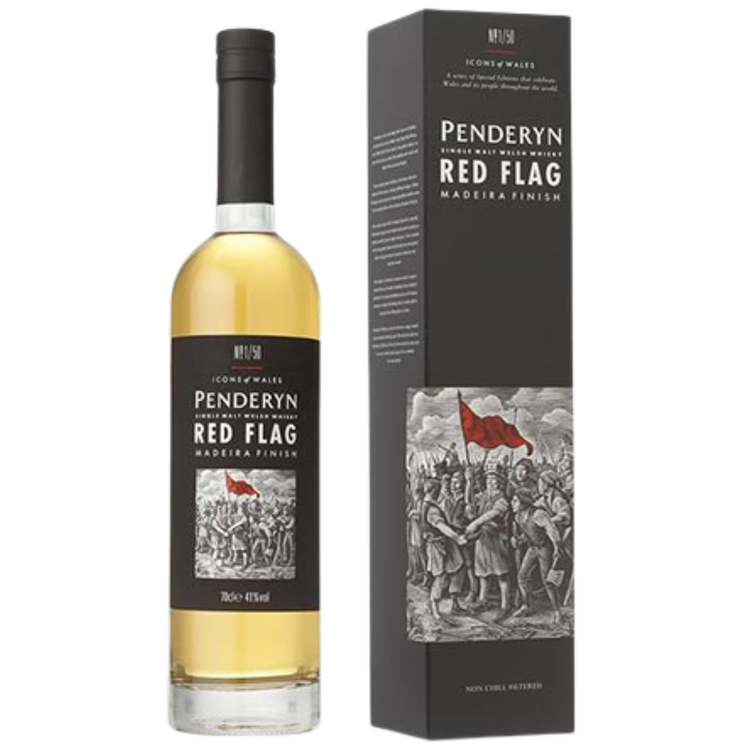 Penderyn Icons of Wales #1 Red Flag Madeira Finish Single Malt Welsh Whisky (70cl)