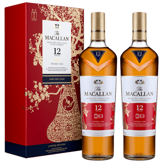 The Macallan Double Cask 12YO Highland Single Malt Scotch Whisky Year of the Pig 2019 Lunar New Year Festive Set (2 Bottles)