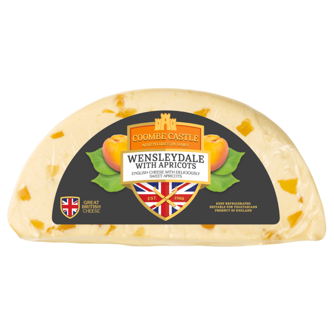 Coombe Castle Wensleydale Cheese with Apricots 1kg