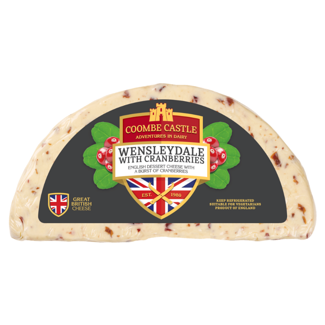 Coombe Castle Wensleydale Cheese with Cranberries 1kg