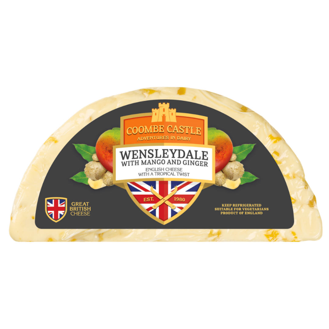 Coombe Castle Wensleydale Cheese with Mango & Ginger (1kg x 2pcs)