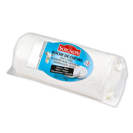 Soignon Unripened Goat Cheese Log 1kg