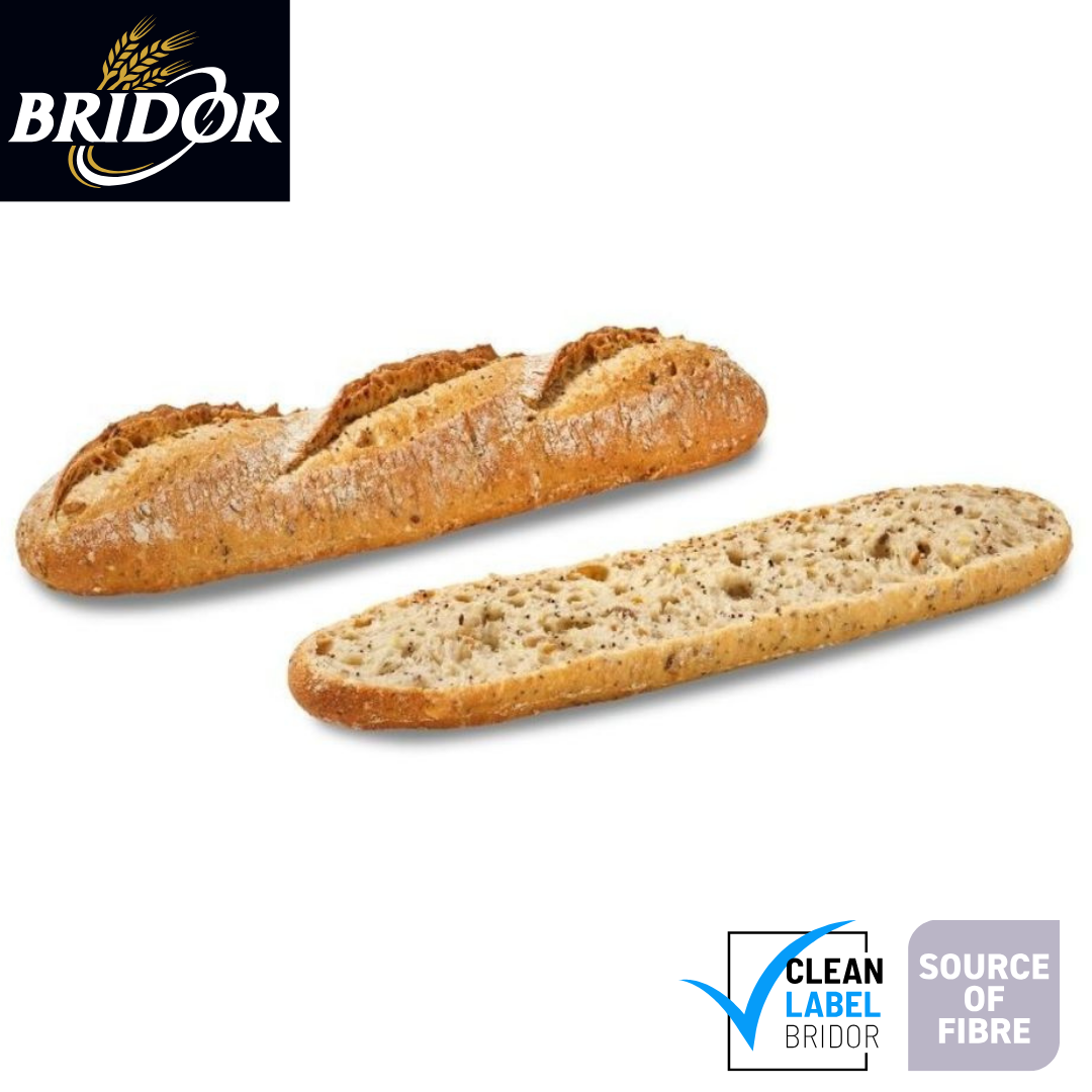 Bridor Essential Part-Baked Multigrain Half Baguette 140g