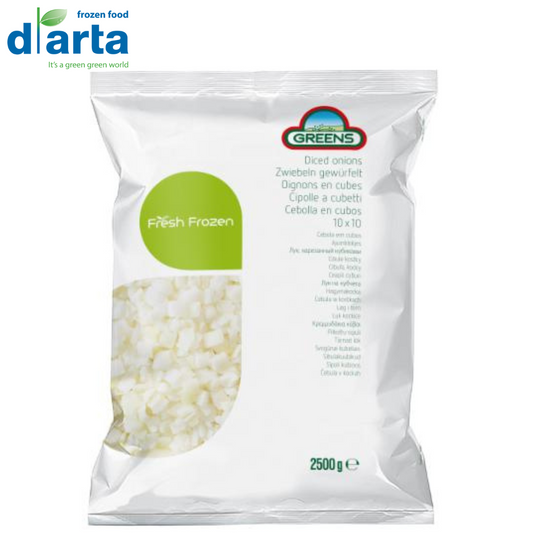 D'Arta White Onion Diced 10x10mm 2.5kg (4packs/box)