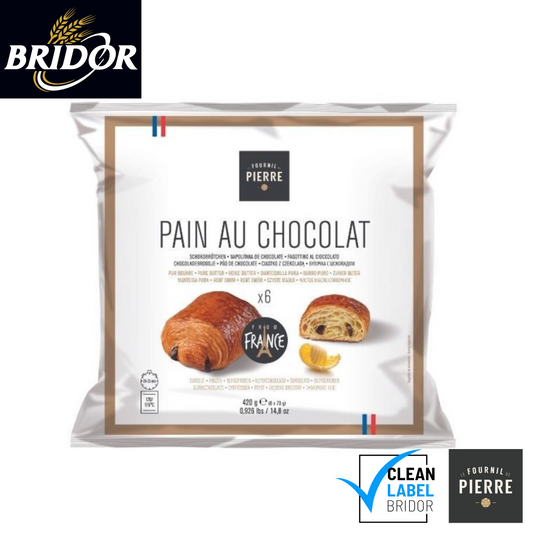 Le Fournil de Pierre Ready-to-Bake Fine Butter Pain au Chocolat x6 420g-pack