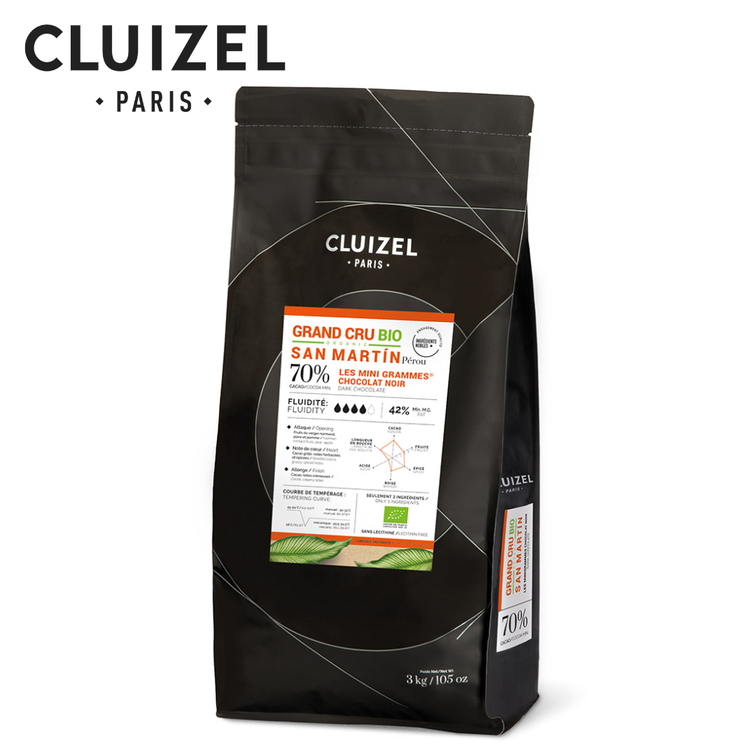 Cluizel Organic Vegan Gluten-Free Grand Cru San Martin 70% Dark Chocolate 3kg