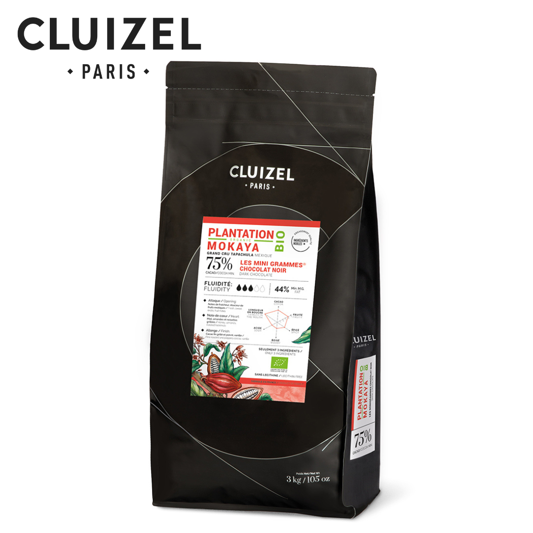 Cluizel Mokaya Plantation Organic Vegan Gluten-Free 75% Dark Chocolate 3kg