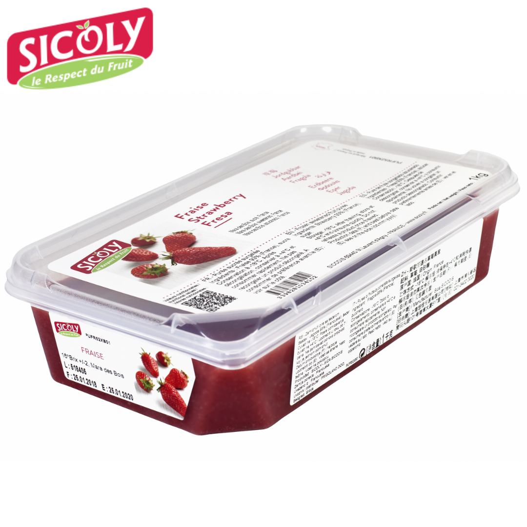 Sicoly Frozen Mara des Bois Strawberry Puree 1kg