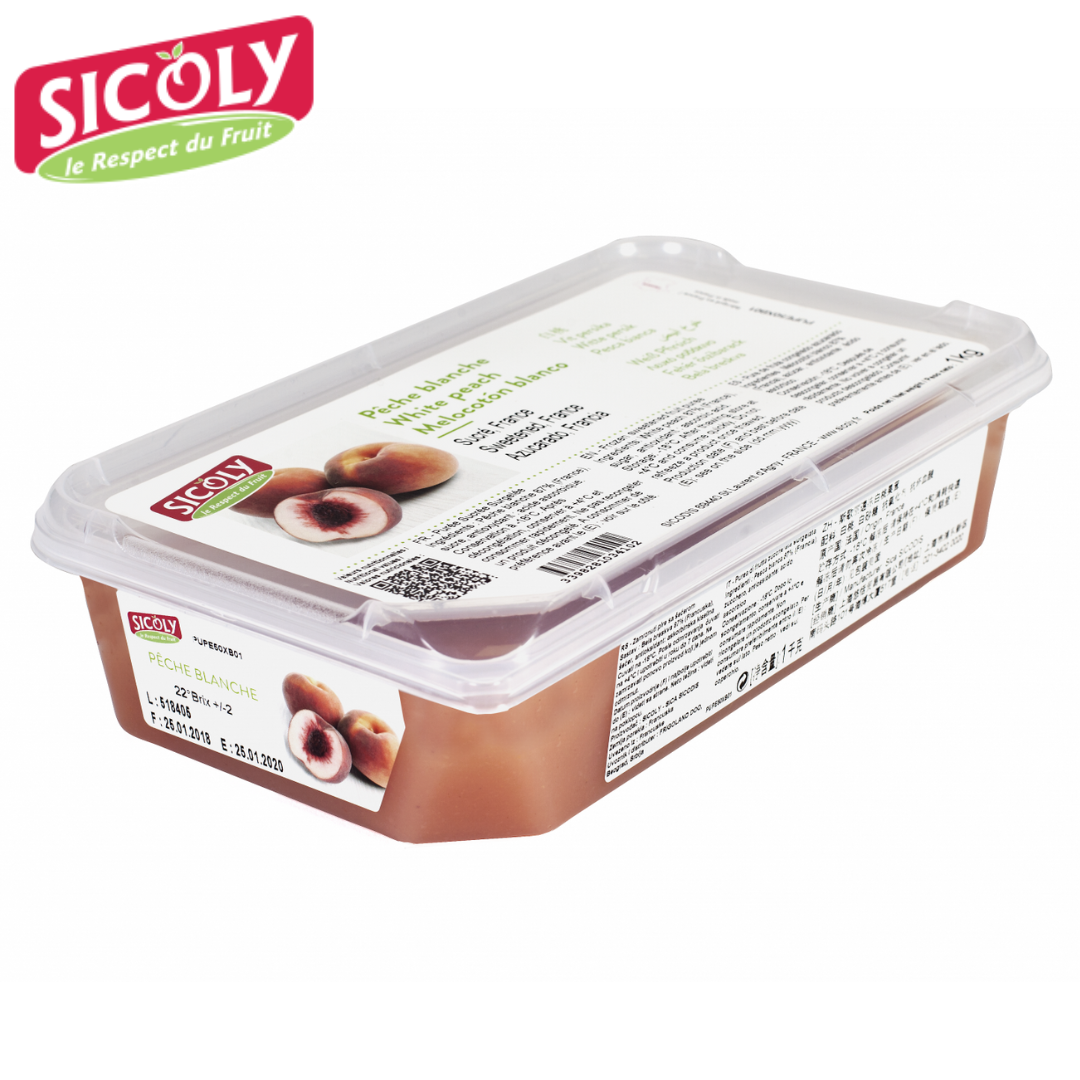 Sicoly Frozen White Peach Puree 1kg