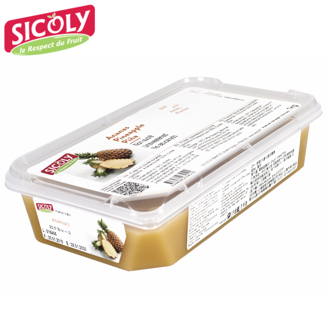 Sicoly Frozen Pineapple Puree 1kg