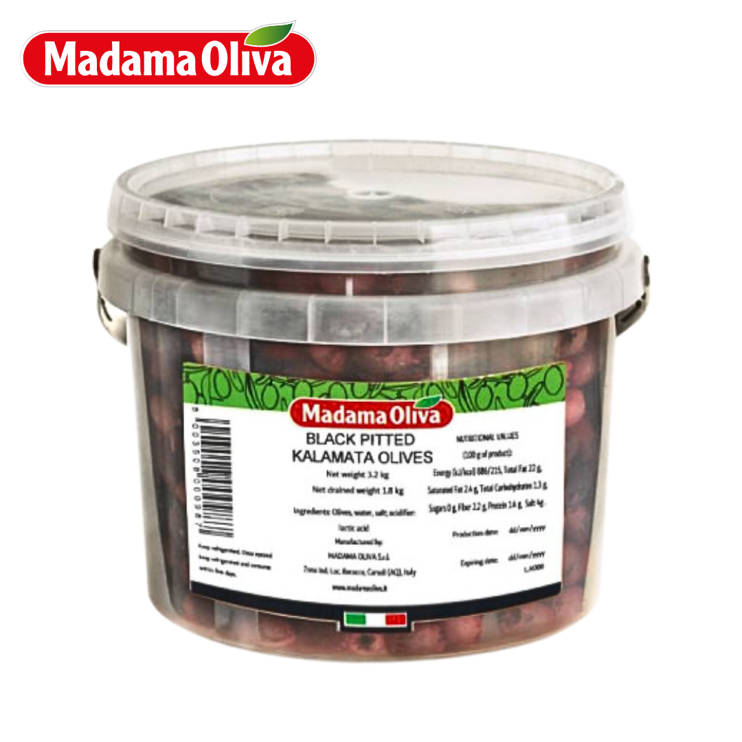 Madama Oliva Pitted Black Kalamata Olives 1.8kg