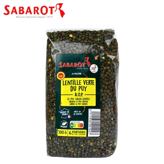 Sabarot Green Lentils du Puy AOP 500g