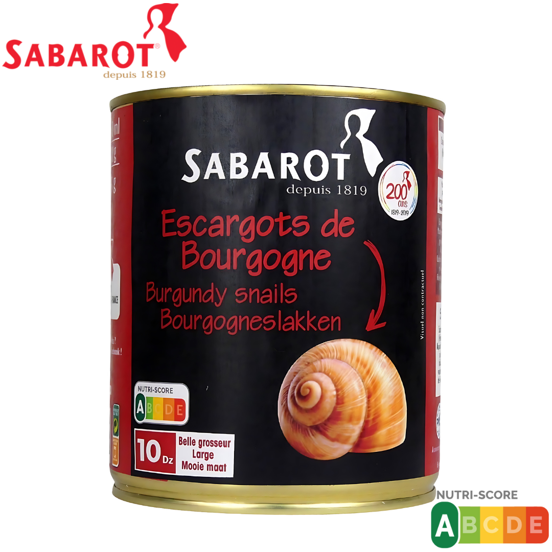 Sabarot Snail/Escargot Large in Tin (120 pcs/tin 6 tins/box)