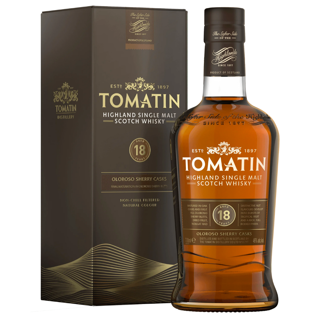 Tomatin 18YO Oloroso Sherry Casks Highland Single Malt Scotch Whisky (70cl)