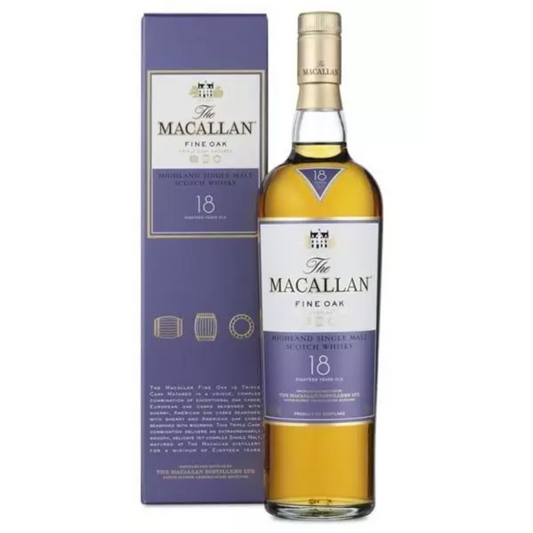 The Macallan Fine Oak 18YO Highland Single Malt Scotch Whisky (70cl)