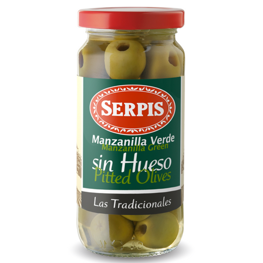 Serpis Pitted Manzanilla Olives (12 x 235g)