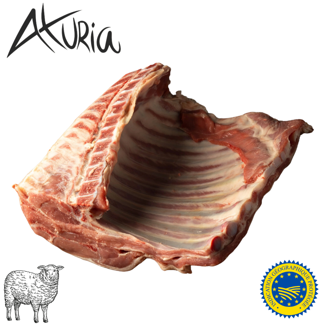 Axuria Milk-Fed Pyrenees Suckling Lamb Ribs Half Rack (600g - 700g/slab)