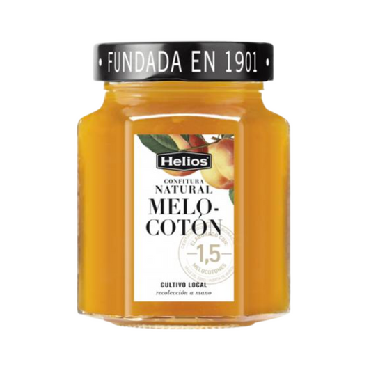 Helios Peach Natural Extra Jam Hexagon Jar (6 x 330g)