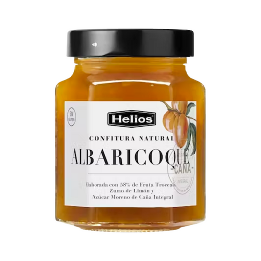 Helios Apricot Natural Extra Jam Hexagon Jar (6 x 330g)