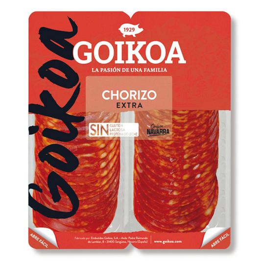 Goikoa Chorizo Vela Mild (Salamanca Shape) Sliced (Mono-Pack) (10 x 70g)