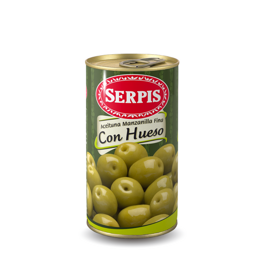 Serpis Whole Green Olives (12 x 300g)