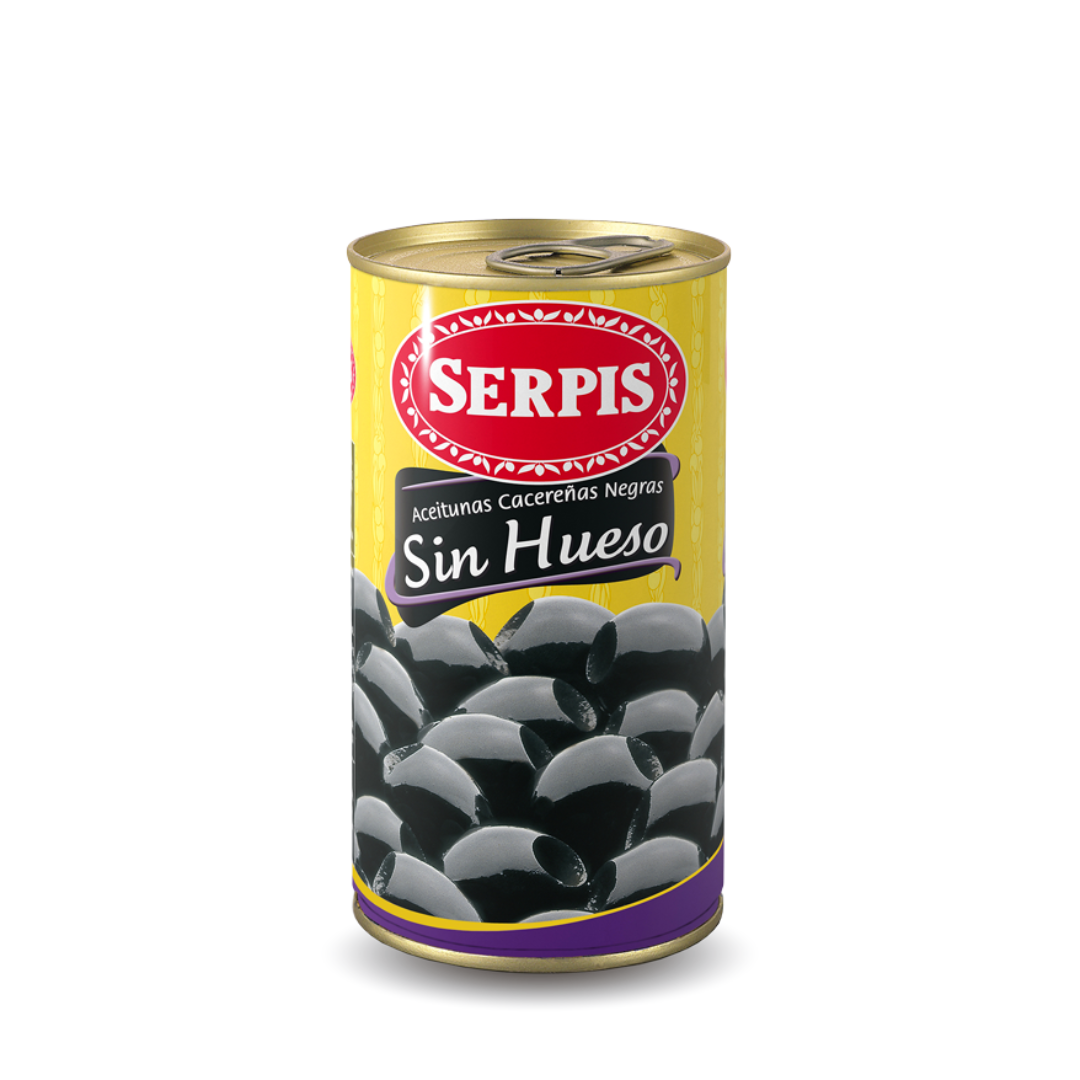 Serpis Cacereña Black Pitted Olives (12 x 300g)