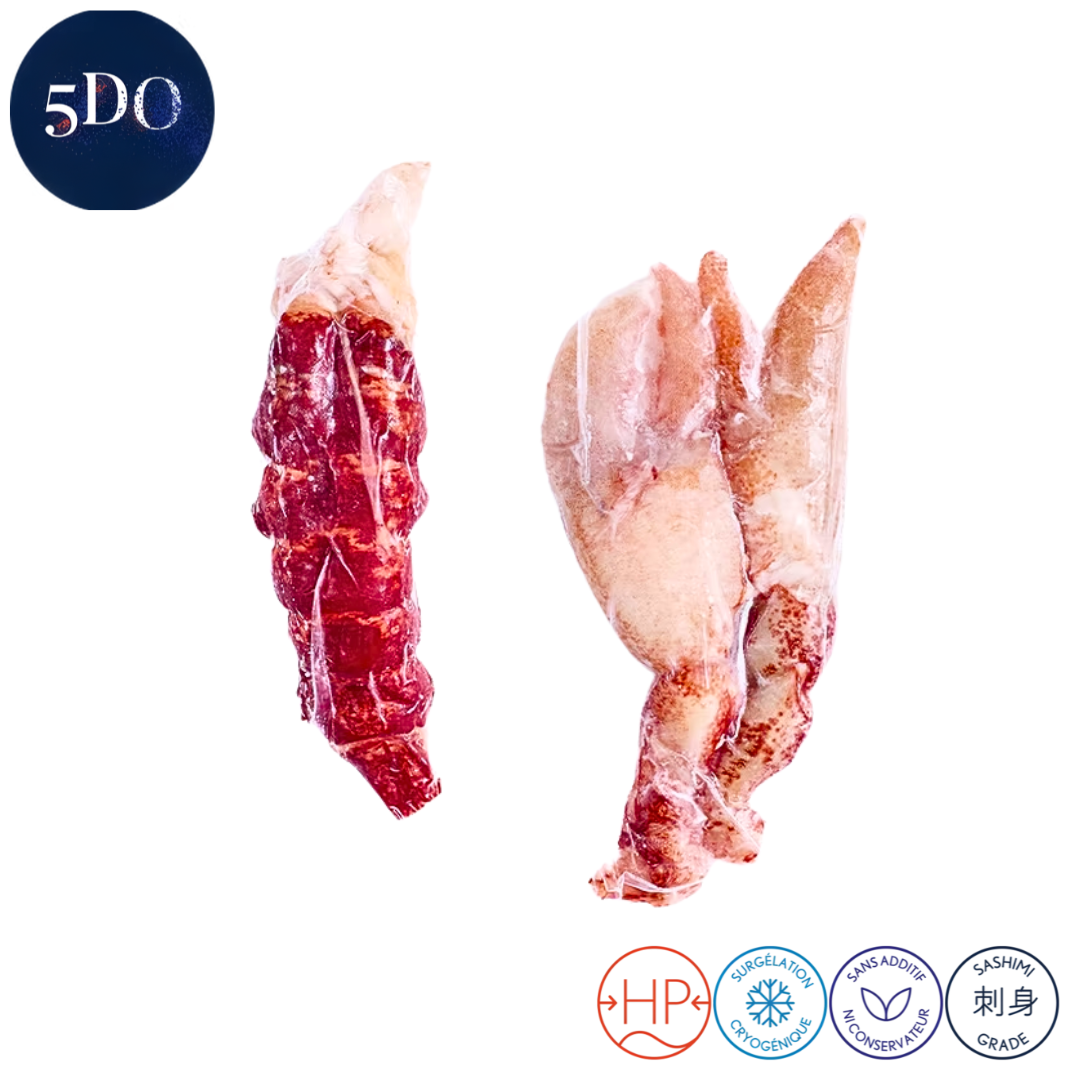 5DO blue lobster tails and claws raw unshelled